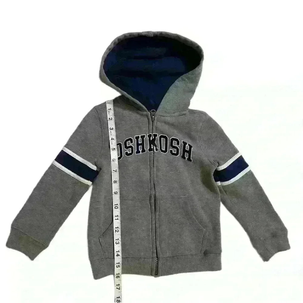 OshKosh B’gosh Baby Toddle Hoodie Gray-Blue Sweater Size 4-T